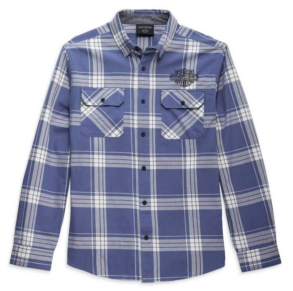 HARLEY-DAVIDSON MENS ROAD CAPTAIN LONG SLEEVE PLAID SHIRT