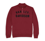 HARLEY-DAVIDSON MENS RACER FONT MOCKNECK WITH SNAPS
