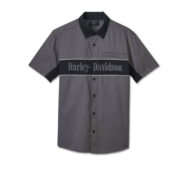 HARLEY-DAVIDSON MENS THE GARAGE MECHANIC SHORT SLEEVE SHIRT