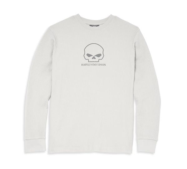 HARLEY-DAVIDSON MENS WILLIE G (TM) SKULL HEAVY WAFFLE KNIT TOP