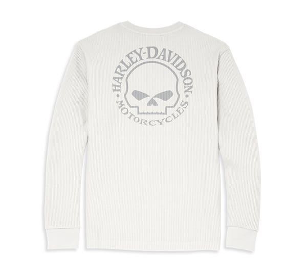 HARLEY-DAVIDSON MENS WILLIE G (TM) SKULL HEAVY WAFFLE KNIT TOP