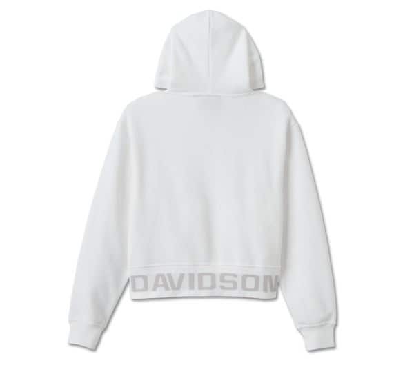 HARLEY-DAVIDSON WOMENS HARLEY-DAVIDSON CROPPED FULL ZIP HOODIE