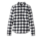 HARLEY-DAVIDSON WOMENS RUSTIC LONG SLEEVE FLANNEL SHIRT
