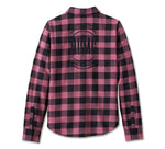HARLEY-DAVIDSON WOMENS RUSTIC LONG SLEEVE FLANNEL SHIRT