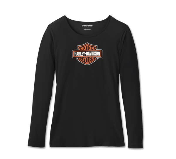 HARLEY-DAVIDSON WOMENS BAR & SHIELD LONG SLEEVE PAJAMA SET