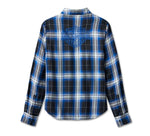 HARLEY-DAVIDSON WOMENS BAR & SHIELD LONG SLEEVE PLAID SHIRT