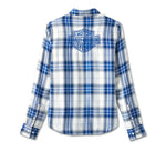 HARLEY-DAVIDSON WOMENS BAR & SHIELD LONG SLEEVE PLAID SHIRT