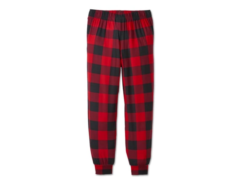 HARLEY-DAVIDSON WOMENS BAR & SHIELD PLAID LONG SLEEVE PAJAMA SET