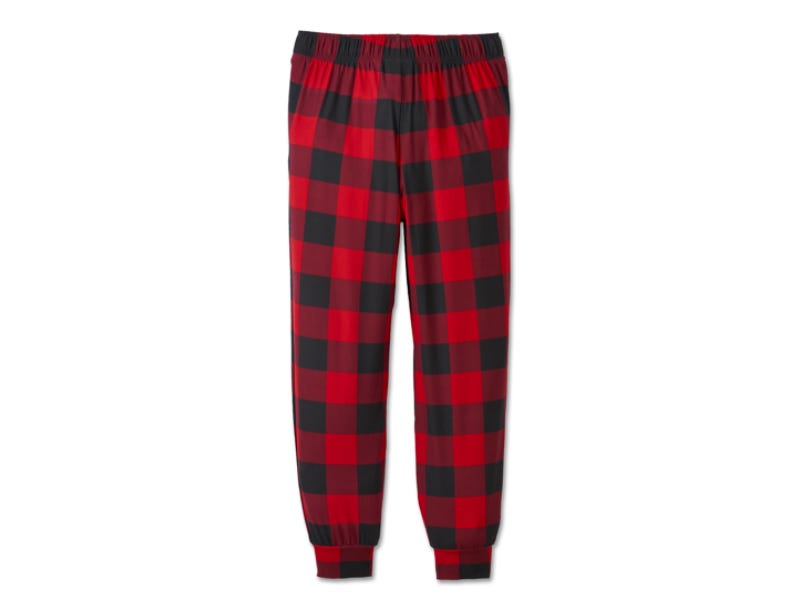 HARLEY-DAVIDSON WOMENS BAR & SHIELD PLAID LONG SLEEVE PAJAMA SET