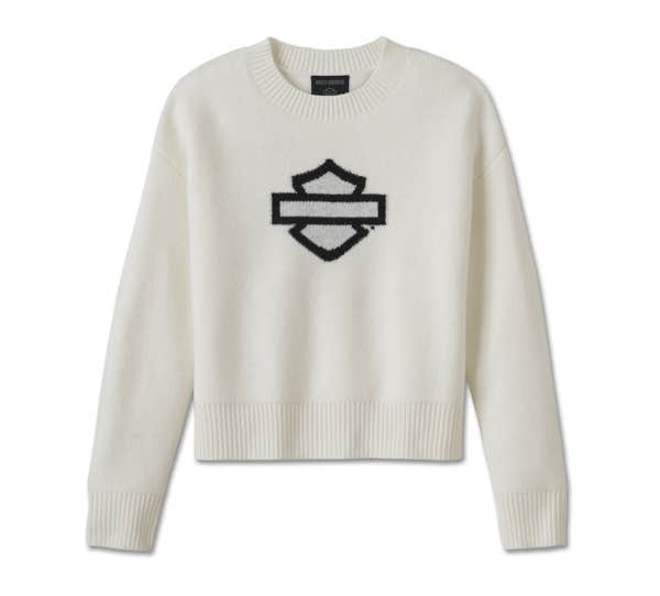 HARLEY-DAVIDSON WOMENS OPEN BAR & SHIELD SWEATER