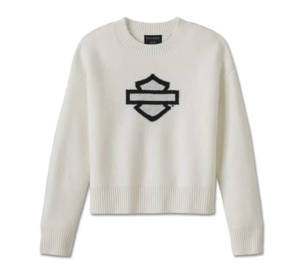 HARLEY-DAVIDSON WOMENS OPEN BAR & SHIELD SWEATER