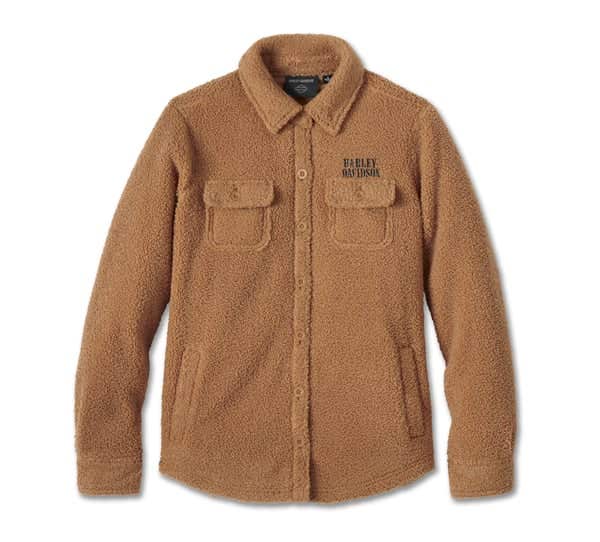 HARLEY-DAVIDSON WOMENS HARLEY-DAVIDSON SHERPA SHIRT JACKET