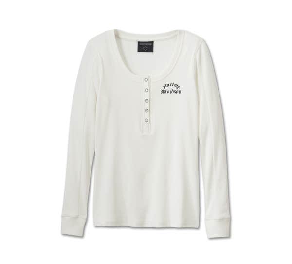 HARLEY-DAVIDSON WOMENS TIMELESS LONG SLEEVE HENLEY