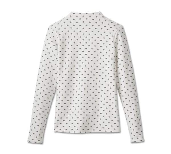HARLEY-DAVIDSON WOMENS SUPERSTAR MILWAUKEE RIB MOCKNECK