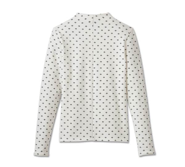 HARLEY-DAVIDSON WOMENS SUPERSTAR MILWAUKEE RIB MOCKNECK