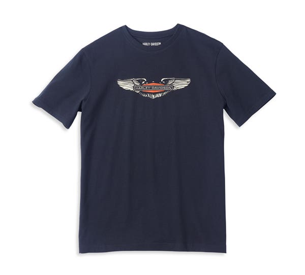 HARLEY-DAVIDSON MENS WINGED WILLIE G (TM) LOGO GRAPHIC TEE