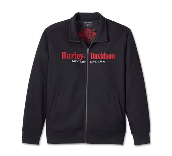 HARLEY-DAVIDSON MENS DARTING ZIP-UP SWEATSHIRT