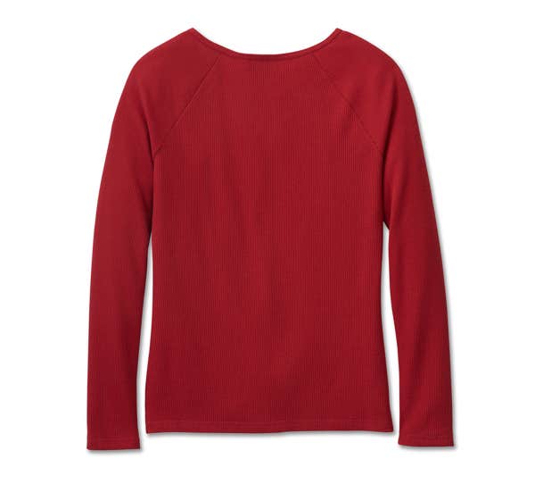 HARLEY-DAVIDSON WOMENS HARLEY-DAVIDSON OLD ENGLISH THERMAL TOP