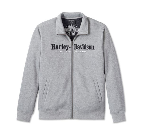 HARLEY-DAVIDSON MENS DARTING ZIP-UP SWEATSHIRT
