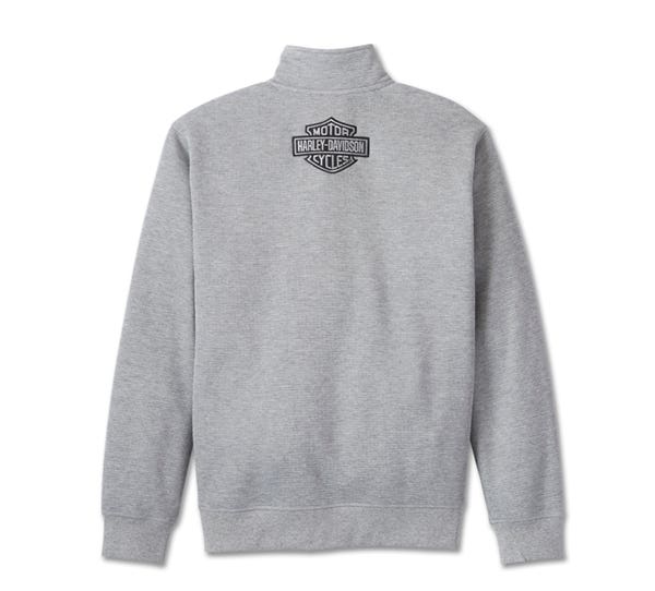 HARLEY-DAVIDSON MENS DARTING ZIP-UP SWEATSHIRT