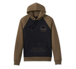 HARLEY-DAVIDSON MENS WILLIE G SKULL RAGLAN HOODIE