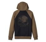 HARLEY-DAVIDSON MENS WILLIE G SKULL RAGLAN HOODIE
