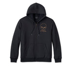 HARLEY-DAVIDSON MENS WILLIE G SKULL SHERPA ZIP-UP HOODIE