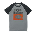 HARLEY-DAVIDSON MENS HERITAGE SIGN RAGLAN SLEEVE GRAPHIC TEE