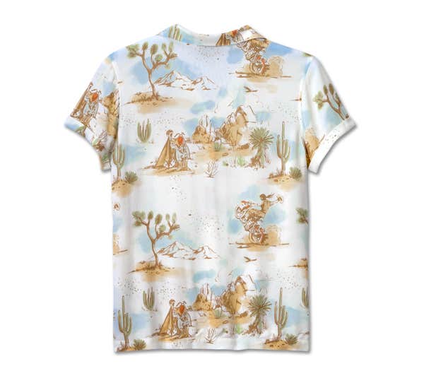 HARLEY-DAVIDSON WOMENS OUT WEST PRINTED WOVEN SHIRT