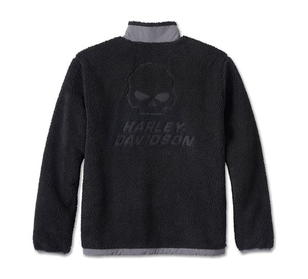 HARLEY-DAVIDSON MENS WILLIE G SKULL PRANCER FLEECE