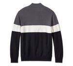 HARLEY-DAVIDSON MENS DARTING 1/4 ZIP SWEATER