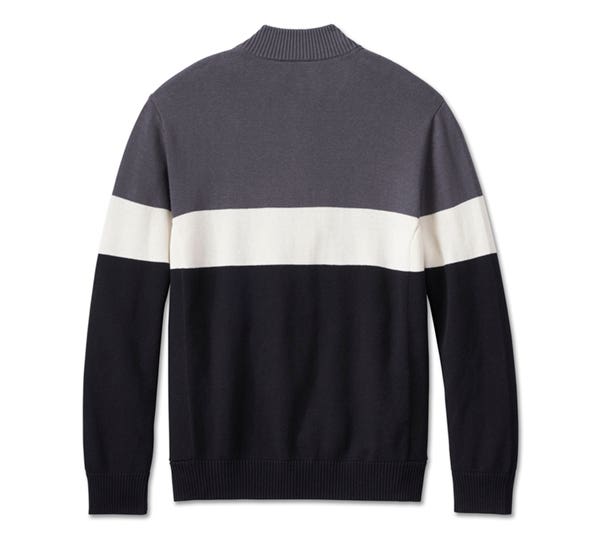 HARLEY-DAVIDSON MENS DARTING 1/4 ZIP SWEATER