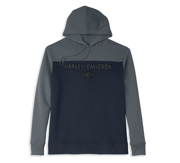 HARLEY-DAVIDSON MENS COLORBLOCK PULLOVER HOODIE
