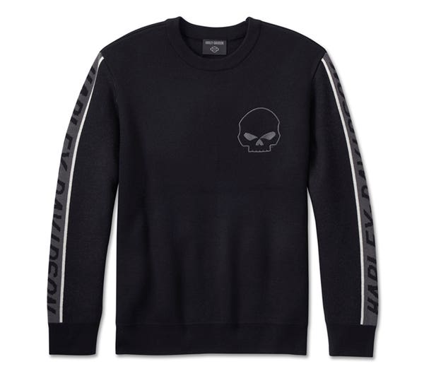 HARLEY-DAVIDSON MENS WILLIE G SKULL VIPER SWEATER