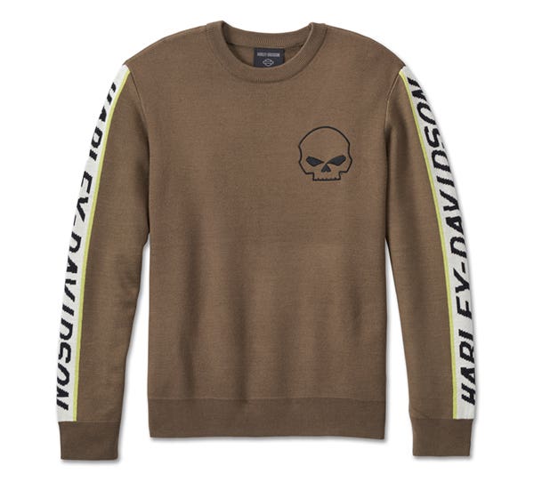 HARLEY-DAVIDSON MENS WILLIE G SKULL VIPER SWEATER