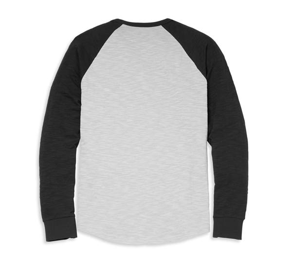 HARLEY-DAVIDSON MENS WILLIE G (TM) SKULL RAGLAN SLEEVE GRAPHIC TEE