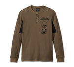 HARLEY-DAVIDSON MENS WILLIE G SKULL THERMAL SHIRT