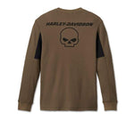 HARLEY-DAVIDSON MENS WILLIE G SKULL THERMAL SHIRT