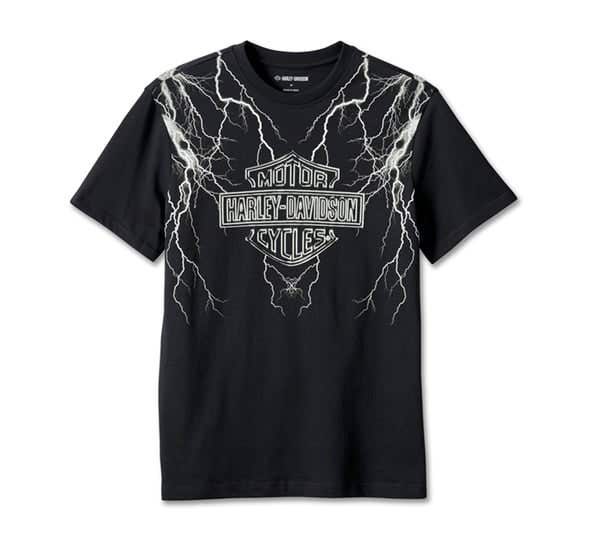 HARLEY-DAVIDSON MENS RIDE THE LIGHTNING TEE