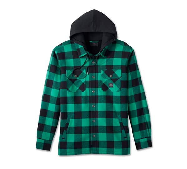 HARLEY-DAVIDSON MENS WILLIE G SKULL HOODED SHIRT