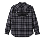 HARLEY-DAVIDSON MENS FLYING EAGLE ZIP-UP FLANNEL