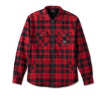 HARLEY-DAVIDSON MENS FLYING EAGLE ZIP-UP FLANNEL