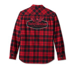 HARLEY-DAVIDSON MENS FLYING EAGLE ZIP-UP FLANNEL
