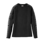 HARLEY-DAVIDSON WOMENS JACQUARD SLEEVE SWEATER