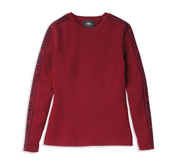 HARLEY-DAVIDSON WOMENS JACQUARD SLEEVE SWEATER