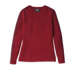 HARLEY-DAVIDSON WOMENS JACQUARD SLEEVE SWEATER