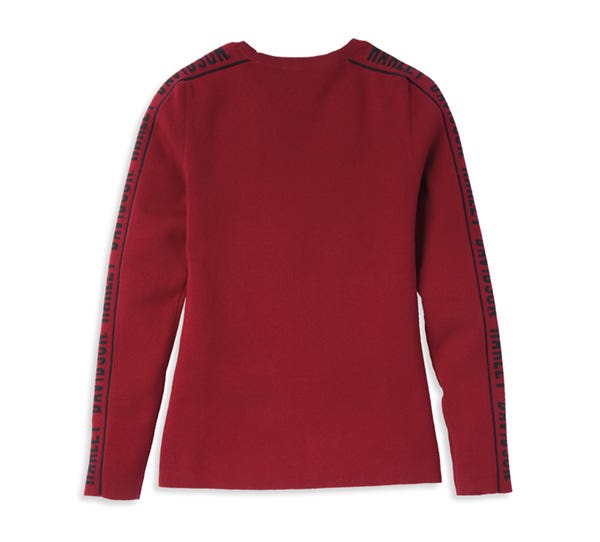 HARLEY-DAVIDSON WOMENS JACQUARD SLEEVE SWEATER