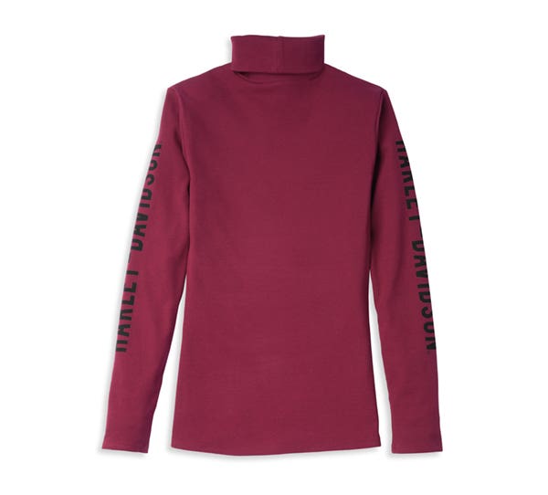 HARLEY-DAVIDSON WOMENS BAR & SHIELD LOGO RIB TURTLENECK