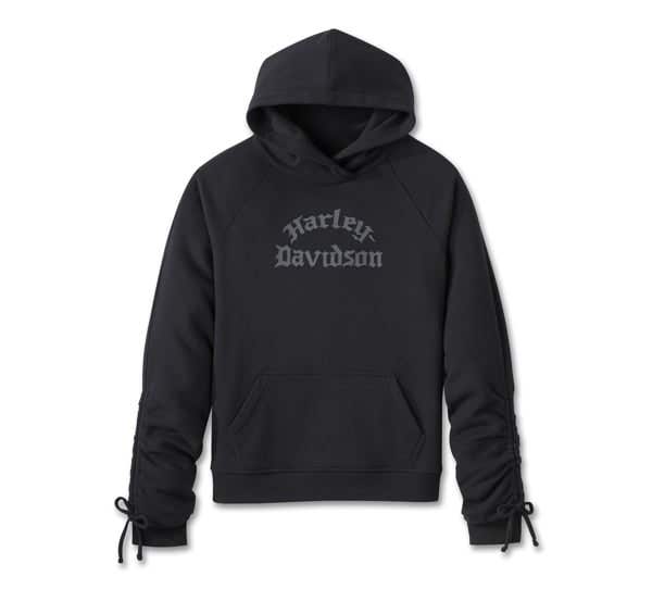 HARLEY-DAVIDSON WOMENS WILD CAT BAR & SHIELD RAGLAN HOODIE
