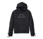 HARLEY-DAVIDSON WOMENS WILD CAT BAR & SHIELD RAGLAN HOODIE